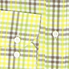 Etro Green Check Seersucker Cotton Shirt - Extra Slim - (LT) - Parent