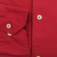 Etro Red Solid Cotton Shirt - Slim - (MQ) - Parent