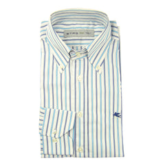 Etro Blue Striped Cotton Shirt - Slim - (HA) - Parent