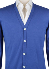 Fiori Di Lusso Blue Cashmere Blend Cardigan - (729) - Parent