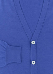 Fiori Di Lusso Blue Cashmere Blend Cardigan - (729) - Parent