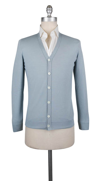 Fiori Di Lusso Light Blue Cashmere Blend Cardigan - (730) - Parent