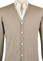 Fiori Di Lusso Light Brown Cashmere V-Neck Cardigan - (736) - Parent