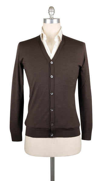 Fiori Di Lusso Dark Brown Cashmere Blend Cardigan - (724) - Parent