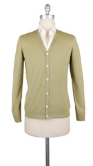 Fiori Di Lusso Beige Cashmere Blend V-Neck Cardigan - S/48 - (727)