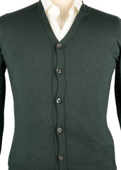 Fiori Di Lusso Dark Green Cashmere Blend Cardigan - (718) - Parent