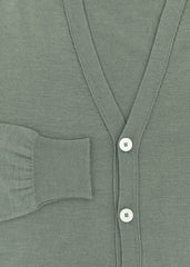 Fiori Di Lusso Olive Green Cashmere Blend Cardigan - (731) - Parent