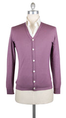 Fiori Di Lusso Purple Cashmere Blend V-Neck Cardigan - (725) - Parent