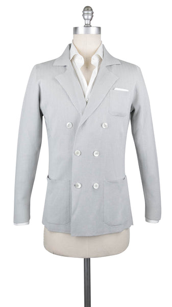 Fiori Di Lusso Light Gray Cotton Solid Resort Jacket - (722) - Parent