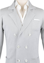 Fiori Di Lusso Light Gray Cotton Solid Resort Jacket - (722) - Parent