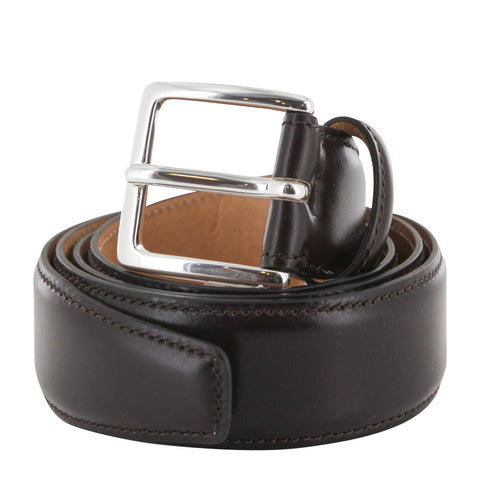 Fiori Di Lusso Dark Brown Bridle Leather Belt