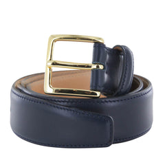 Fiori Di Lusso Navy Blue Calf Leather Belt 28 US/80 EU - (141)