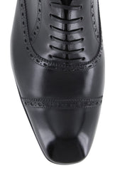 Fiori Di Lusso Black Shoes - Cap Toe Lace Ups - (BOSTNBLK) - Parent