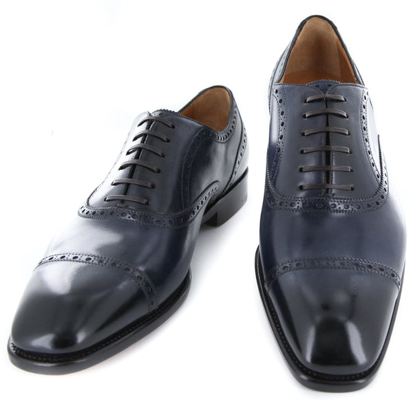 Fiori Di Lusso Blue Shoes - Wingtip Lace Ups - (BSNBLU) - Parent