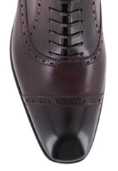 Fiori Di Lusso Burgundy Shoes - Wingtip Lace Ups - (BSRED) - Parent