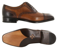 Fiori Di Lusso Caramel Shoes - Wingtip Lace Ups - (BSNCRB) - Parent