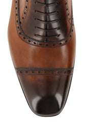 Fiori Di Lusso Caramel Shoes - Wingtip Lace Ups - (BSNCRB) - Parent