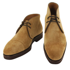 Fiori Di Lusso Beige Suede Chukka Boots - 6 E/5 G - (5T)