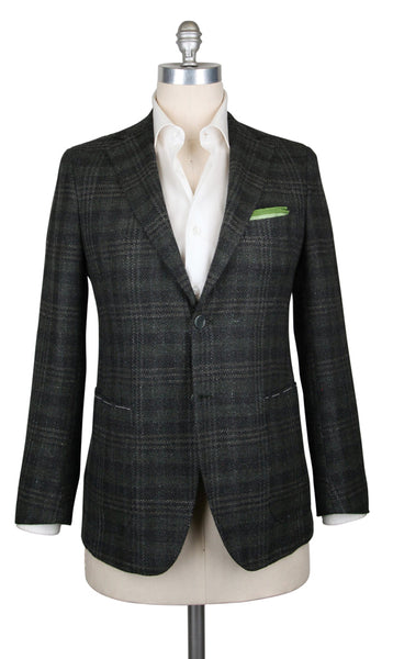 Fiori Di Lusso Olive Green Wool Blend Plaid Sportcoat - (2018030612) - Parent