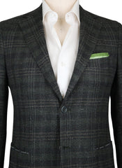 Fiori Di Lusso Olive Green Wool Blend Plaid Sportcoat - (2018030612) - Parent