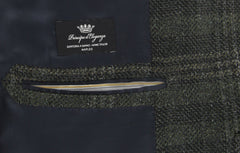 Fiori Di Lusso Olive Green Wool Blend Plaid Sportcoat - (2018030612) - Parent