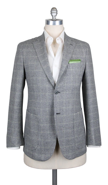 Fiori Di Lusso Gray Wool Blend Houndstooth Sportcoat - (2018030615) - Parent
