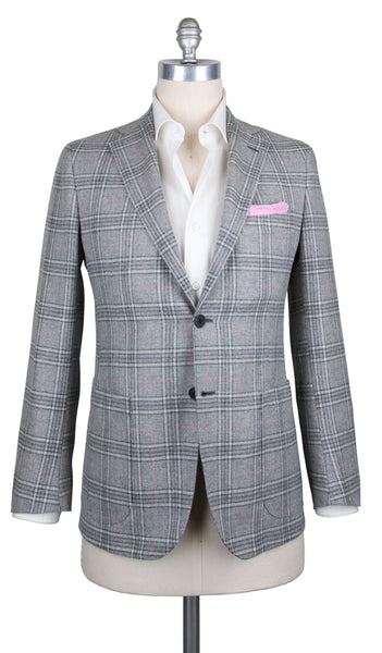Fiori Di Lusso Light Gray Wool Blend Plaid Sportcoat - (2018030617) - Parent