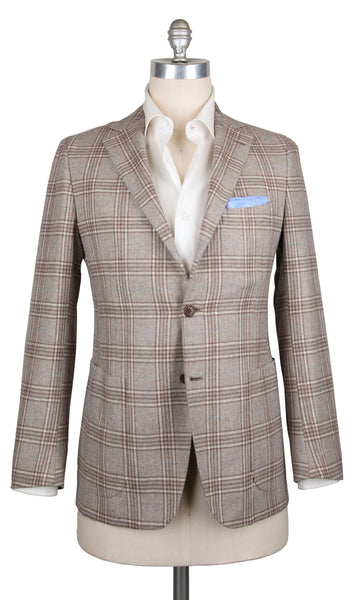 Fiori Di Lusso Brown Wool Blend Plaid Sportcoat - (2018030616) - Parent