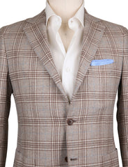 Fiori Di Lusso Brown Wool Blend Plaid Sportcoat - (2018030616) - Parent