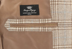 Fiori Di Lusso Brown Wool Blend Plaid Sportcoat - (2018030616) - Parent