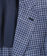 Fiori Di Lusso Navy Blue Silk Blend Check Sportcoat - (2018030613) - Parent