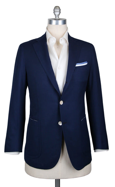 Fiori Di Lusso Navy Blue Wool Solid Sportcoat - (2018030611) - Parent