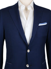 Fiori Di Lusso Navy Blue Wool Solid Sportcoat - (2018030611) - Parent