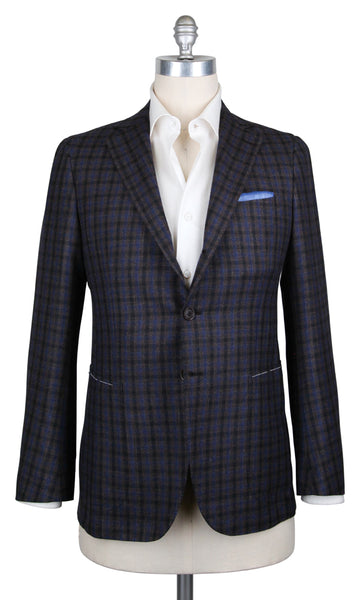 New Fiori Di Lusso Dark Brown Wool Check Sportcoat - (201803066) - Parent
