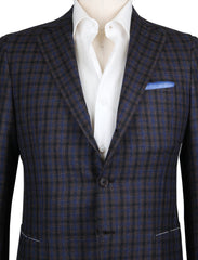 New Fiori Di Lusso Dark Brown Wool Check Sportcoat - (201803066) - Parent