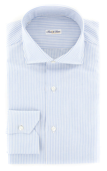 Fiori Di Lusso Light Blue Striped Shirt - Slim - (FLILP7EDOT) - Parent