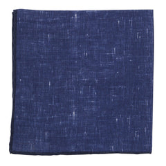 New Fiori Di Lusso Dark Blue Melange Pocket Square - x 12" - (FL719176)