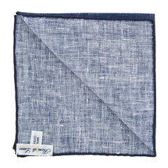New Fiori Di Lusso Dark Blue Melange Pocket Square - x 12" - (FL719176)
