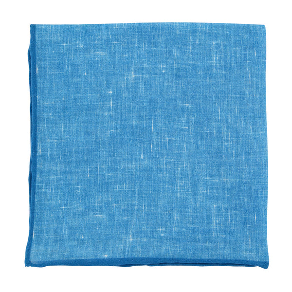 New Fiori Di Lusso Blue Melange Pocket Square -  x 12" - (FL7191712)