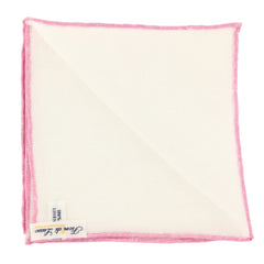 Fiori Di Lusso White Geometric Pocket Square - x 12" - (FL720174)