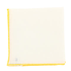 Fiori Di Lusso White Geometric Pocket Square - 12" x 12" (FL720172)