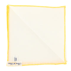 Fiori Di Lusso White Geometric Pocket Square - 12" x 12" (FL720172)