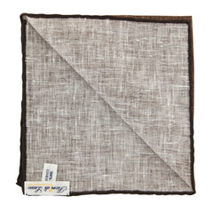 New Fiori Di Lusso Brown Melange Pocket Square - x 12" - (FL719175)