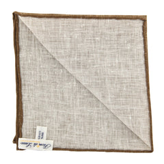 New Fiori Di Lusso Brown Melange Pocket Square - x 12" - (FL719178)