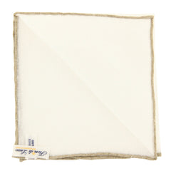 Fiori Di Lusso White Geometric Pocket Square - 12" x 12" (FL720173)