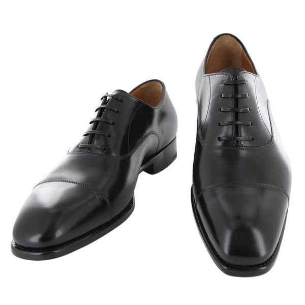 Fiori Di Lusso Black Leather Shoes - Lace Ups - (FL-MIL-BLK) - Parent