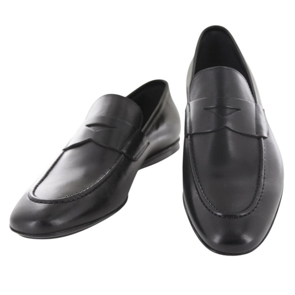 Fiori Di Lusso Black Leather Penny Loafers - US Width D - (54) - Parent