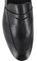 Fiori Di Lusso Black Leather Penny Loafers - US Width D - (54) - Parent