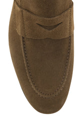 Fiori Di Lusso Brown Suede Penny Loafers - (6I) - Parent