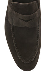 Fiori Di Lusso Dark Brown Suede Penny Loafers -US Width D- (6K) - Parent